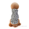 Designer Luxus gemütliche Leoparden Winterhundkleidung Kleidung
